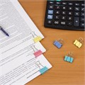Зажимы для бумаг STAFF "Profit", КОМПЛЕКТ 12 шт., 25 мм, на 100 листов, цветные, картонная коробка, 225157 225157