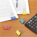 Зажимы для бумаг STAFF "Profit", КОМПЛЕКТ 12 шт., 41 мм, на 200 листов, цветные, картонная коробка, 225159 225159