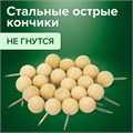 Силовые кнопки-гвоздики BRAUBERG WOOD, деревянные (шарики), 50 штук, 10 мм, 272761 272761