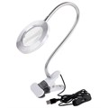Лупа настольная на прищепке с LED-ПОДСВЕТКОЙ, диаметр 75 мм, увеличение 3, BRAUBERG, 455931 455931
