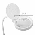 Лупа настольная с LED-ПОДСВЕТКОЙ, диаметр 110 мм, увеличение 3, корпус белый, BRAUBERG, 455930 455930