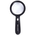 Лупа просмотровая с LED-ПОДСВЕТКОЙ, диаметр 90 мм, увеличение 10, корпус черный, BRAUBERG, 455928 455928