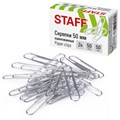 Скрепки большие 50 мм, STAFF, оцинкованные, 50 шт., в картонной коробке, 270452 270452