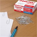 Скрепки ОФИСМАГ, 28 мм, никелированные, 100 шт., в картонной коробке, Россия, 222094 222094