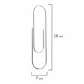 Скрепки ЭКСТРА ОФИСМАГ 28 мм никелированные 100 штук, 271315 271315