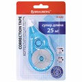 Корректирующая лента BRAUBERG MAXI PLUS, 5 мм х 25 м, механизм перемотки, корпус голубой, блистер, 272500 272500