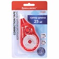 Корректирующая лента BRAUBERG MAXI PLUS, 5 мм х 25 м, механизм перемотки, корпус красный, блистер, 272501 272501