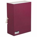 Короб архивный (240х330 мм), 120 мм, 2 завязки, бумвинил, до 1000 листов, бордовый, STAFF, 126901 126901