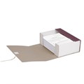 Короб архивный (240х330 мм), 120 мм, 2 завязки, бумвинил, до 1000 листов, бордовый, STAFF, 126901 126901