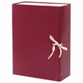 Короб архивный А4 (240х330 мм), 100 мм, 2 завязки, бумвинил, до 900 листов, бордовый, BRAUBERG, 122805 122805