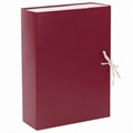 Короб архивный А4 (240х330 мм), 100 мм, 2 завязки, бумвинил, до 900 листов, бордовый, BRAUBERG, 122805 122805
