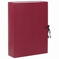 Короб архивный А4 (240х330 мм), 70 мм, 2 завязки, бумвинил, до 600 листов, бордовый, BRAUBERG, 122036 122036