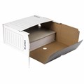 Короб архивный с клапаном А4 (260х325 мм), 150 мм, до 1400 листов, микрогофрокартон, БЕЛЫЙ, STAFF, 128866 128866