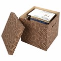 Короб для хранения из плотного микрогофрокартона 315х315х315 мм, КОМПЛЕКТ 3 шт., BRAUBERG HOME "Узор", 271820 271820