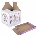 Короб для хранения из плотного микрогофрокартона 380х280х315 мм, КОМПЛЕКТ 3 шт., BRAUBERG HOME "Лаванда", 271821 271821