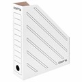 Лоток вертикальный для бумаг (260х320 мм), 75 мм, до 700 листов, микрогофрокартон, STAFF, БЕЛЫЙ, 128881 128881
