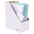 Лоток вертикальный для бумаг (260х320 мм), увеличенная ширина 150 мм, до 1400 листов, микрогофрокартон, STAFF, БЕЛЫЙ, 128884 128884