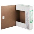 Папка архивная с завязками А4 (325х260 мм), 75 мм, до 700 листов, плотная, микрогофрокартон, ЗЕЛЕНАЯ, BRAUBERG, 124851 124851