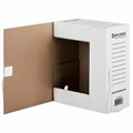 Папка архивная с завязками А4(325х260 мм), 150 мм, до 1400 листов, плотная, микрогофрокартон, БЕЛАЯ, BRAUBERG, 126513 126513