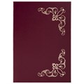Папка адресная бумвинил с виньеткой, формат А4, бордовая, индивидуальная упаковка, STAFF "Basic", 129575 129575