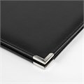 Папка адресная из кожзама без надписи, формат А4, 33х25х2 см, черная 123156