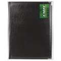 Папка адресная из кожзама без надписи, формат А4, 33х25х2 см, черная 123156