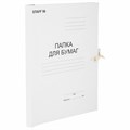 Папка для бумаг с завязками картонная STAFF, гарантированная плотность 220 г/м2, до 200 л., 126525 126525