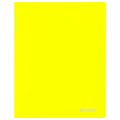 Папка на 2 кольцах BRAUBERG "Neon", 25 мм, внутренний карман, неоновая, желтая, до 170 листов, 0,7 мм, 227457 227457