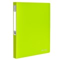 Папка на 2 кольцах BRAUBERG "Neon", 25 мм, внутренний карман, неоновая, зеленая, до 170 листов, 0,7 мм, 227456 227456