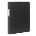 Папка на 4 кольцах BRAUBERG, картон/ПВХ, 35 мм, черная, до 250 листов (удвоенный срок службы), 221483 221483