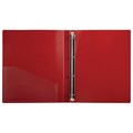 Папка на 4 кольцах, ширина 25 мм, BRAUBERG EXTRA, до 170 листов, КРАСНАЯ, 0,7 мм, 270545 270545