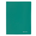 Папка с боковым металлическим прижимом BRAUBERG стандарт, зеленая, до 100 листов, 0,6 мм, 221627 221627