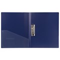 Папка с боковым металлическим прижимом и внутренним карманом BRAUBERG "Contract", синяя, до 100 л., 0,7 мм, бизнес-класс, 221787 221787