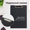 Доска-планшет STAFF с прижимом А4 (228х318 мм), картон/ПВХ, ЧЕРНАЯ, 229554 229554