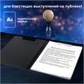 Папка-планшет STAFF, А4 (310х230 мм), с прижимом и крышкой, пластик, черная, 0,5 мм, 229221 229221