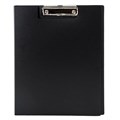 Папка-планшет STAFF, А4 (310х230 мм), с прижимом и крышкой, пластик, черная, 0,5 мм, 229221 229221