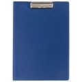Папка-планшет ОФИСМАГ, А4 (340х240 мм), с прижимом и крышкой, картон/ПВХ, РОССИЯ, синяя, 225983 225983