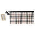 Папка-конверт на молнии МАЛОГО ФОРМАТА (255х130 мм), ткань в клетку, BRAUBERG "Checked", 223894 223894