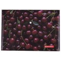 Папка-конверт с кнопкой BRAUBERG "CHERRY", А4, 160 мкм, до 100 листов, цветная печать, 228037 228037