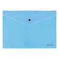 Папка-конверт с кнопкой BRAUBERG "Pastel", А4, до 100 листов, непрозрачная, аквамарин, 0,18 мм, 270474 270474