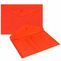Папка-конверт с кнопкой BRAUBERG "SUPER", А4, матовая непрозрачная, красная, ПРОЧНАЯ 0,2 мм, 272878 272878