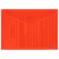 Папка-конверт с кнопкой BRAUBERG "SUPER", А4, матовая непрозрачная, красная, ПРОЧНАЯ 0,2 мм, 272878 272878