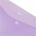 Папка-конверт с кнопкой BRAUBERG Pastel, А4, матовая непрозрачная лиловая, ПРОЧНАЯ, 0,2 мм, 272881 272881