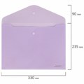 Папка-конверт с кнопкой BRAUBERG Pastel, А4, матовая непрозрачная лиловая, ПРОЧНАЯ, 0,2 мм, 272881 272881