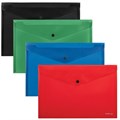 Папка-конверт с кнопкой ERICH KRAUSE "Classic", А4, до 120 листов, непрозрачная, ассорти, 0,14 мм, 50179 272921