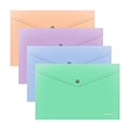 Папка-конверт с кнопкой ERICH KRAUSE "Matt Pastel Bloom", А4, до 120 л, непрозрачная, ассорти, 0,18 мм, 61141 272924