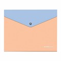 Папка-конверт с кнопкой ERICH KRAUSE "Matt Pastel Bloom", А5+, до 120 л., с карманом, ассорти, 0,18 мм, 61150 272928