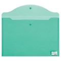 Папка-конверт с кнопкой БОЛЬШОГО ФОРМАТА (305х435 мм), А3, прозрачная, зеленая, 0,18 мм, BRAUBERG, 224033 224033