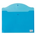 Папка-конверт с кнопкой БОЛЬШОГО ФОРМАТА (305х435 мм), А3, прозрачная, синяя, 0,18 мм, BRAUBERG, 224034 224034