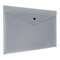 Папка-конверт с кнопкой СЕРЕБРИСТАЯ BRAUBERG "SILVER", А4, непрозрачная, ПРОЧНАЯ 0,2 мм, 272884 272884